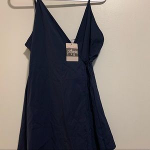 Blue tank romper